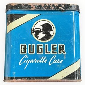 Vintage Bugler Cigarette Case Tin Brown & Williamson Tobacco Louisville KY‎